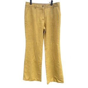 TRINA TURK WOOL BLEND PATCHWORK WIDE LEG PANTS